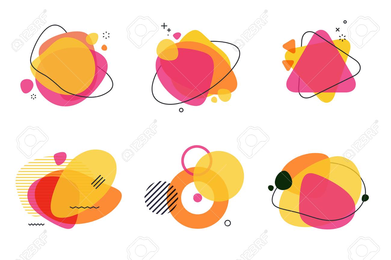 Set of abstract graphic design elements. Vector illustrations for design, website development, flyer and presentation, background, cover design, isolated on white. - 120515827 Set of abstract graphic design elements. Vector illustrations for design, website development, flyer and presentation, background, cover design, isolated on white. - 120515827