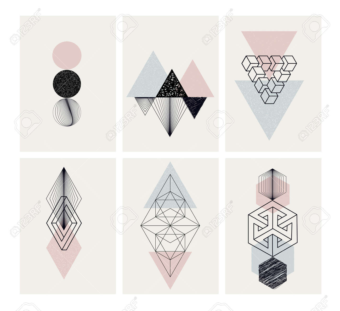 モダンアート 抽象画 幾何学模様