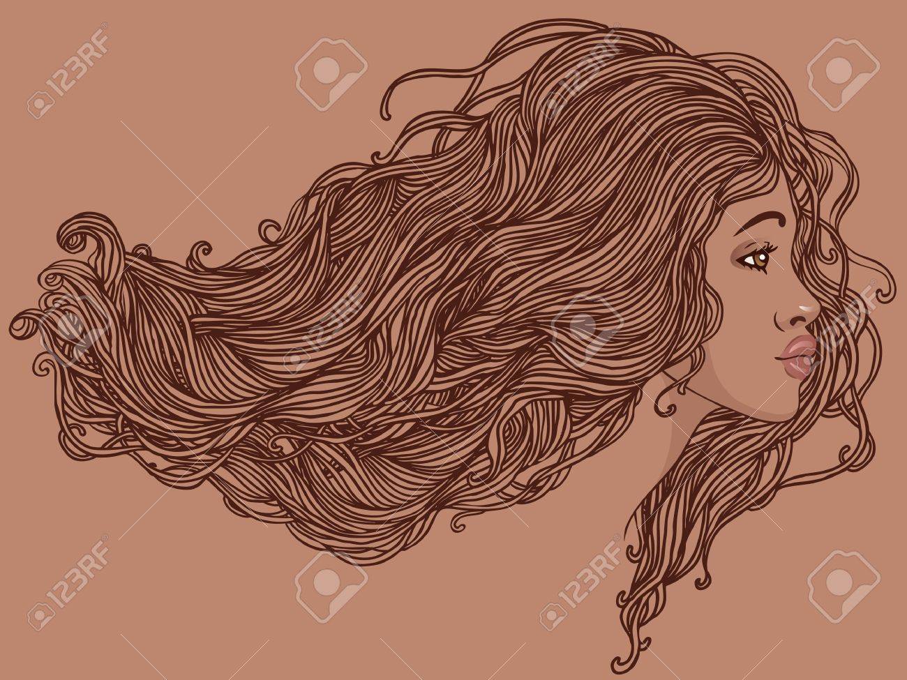 縦断ビューの長く美しい毛イラストでかなり若いアフリカ系アメリカ人女性の美容サロン 肖像画 のイラスト素材 ベクタ Image 縦断ビューの長く美しい毛イラストでかなり若いアフリカ系アメリカ人女性の美容サロン 肖像画 のイラスト素材 ベクタ Image