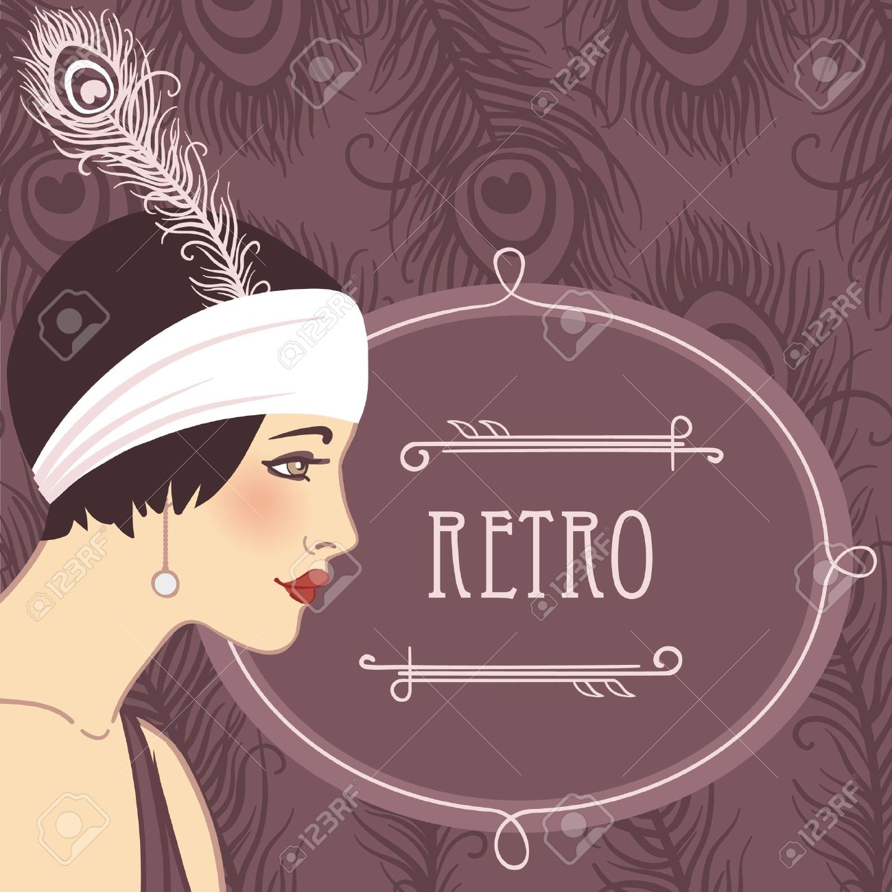 Retro Fashion Party (20's Style) Design: Flapper Girl's Profile Royalty  Free SVG, Cliparts, Vectors, and Stock Illustration. Image 19395696., image size:1300x1300