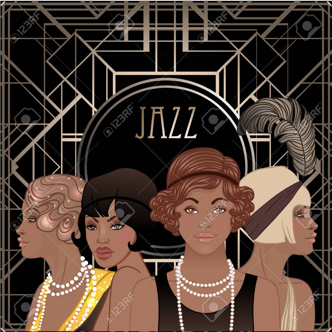 black flapper girls