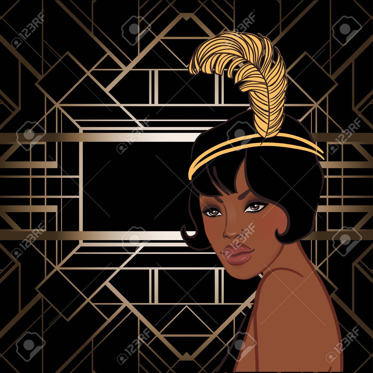 black flapper girl