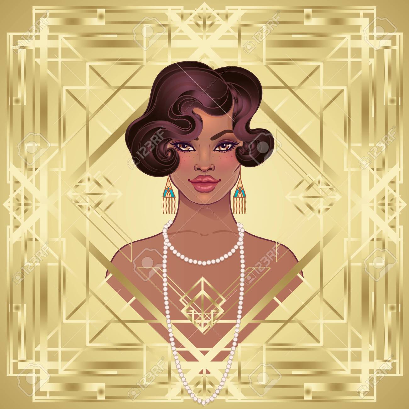 Retro Fashion: Glamour Girl Of Twenties (African American Woman). Vector Illustration. Flapper 20s Style. Vintage Party Invitation Design Template. Fancy Black Lady. Royalty Free SVG, Cliparts, Vectors, And Stock Illustration. Image 136462617. Retro Fashion: Glamour Girl Of Twenties (African American Woman). Vector Illustration. Flapper 20s Style. Vintage Party Invitation Design Template. Fancy Black Lady. Royalty Free SVG, Cliparts, Vectors, And Stock Illustration. Image 136462617.