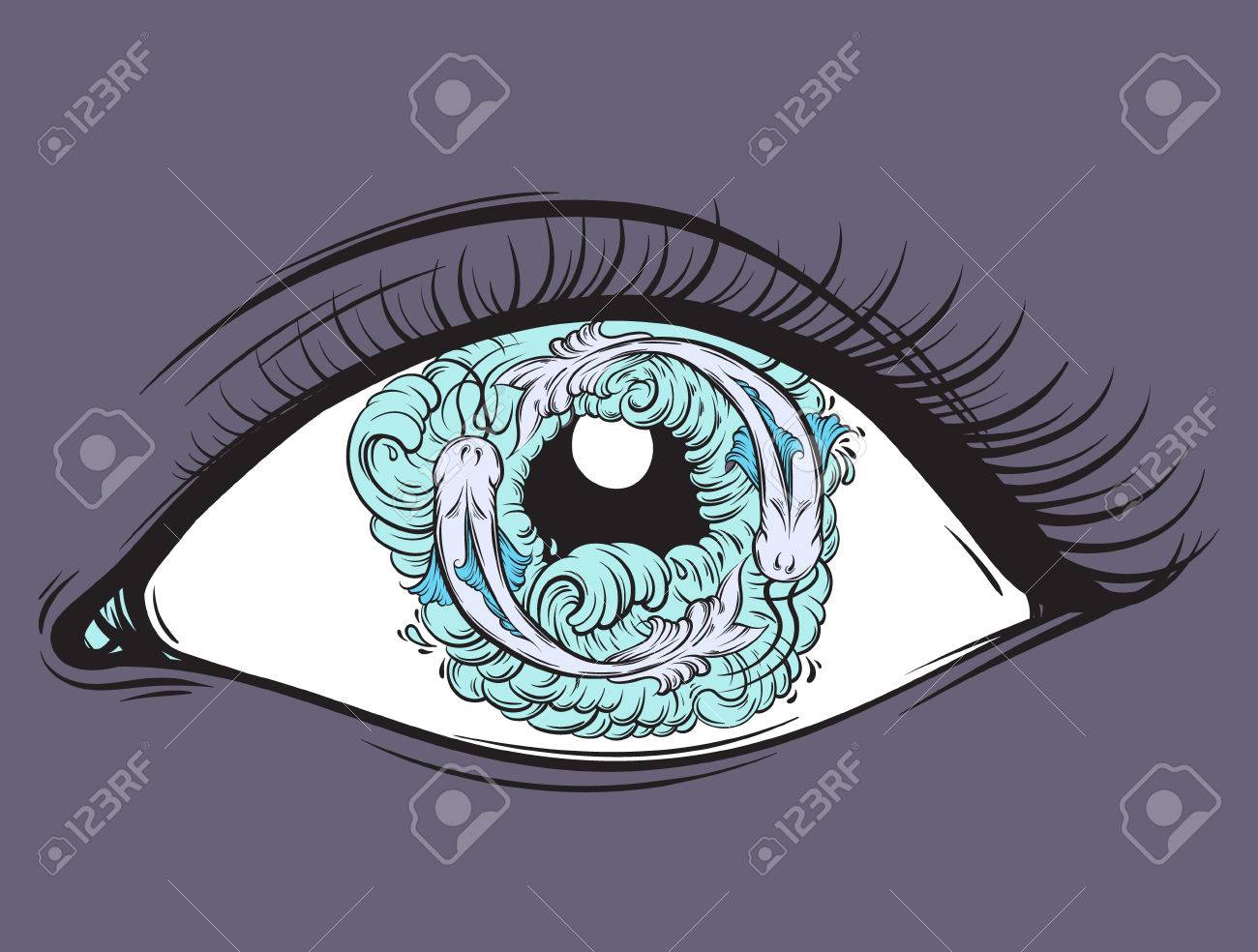 Vector Creative Illustration Of Eyes With Fish And Waves In Pupil Royalty Free Cliparts Vectors And Stock Illustration Image Vector Creative Illustration Of Eyes With Fish And Waves In Pupil Royalty Free Cliparts Vectors And Stock Illustration Image