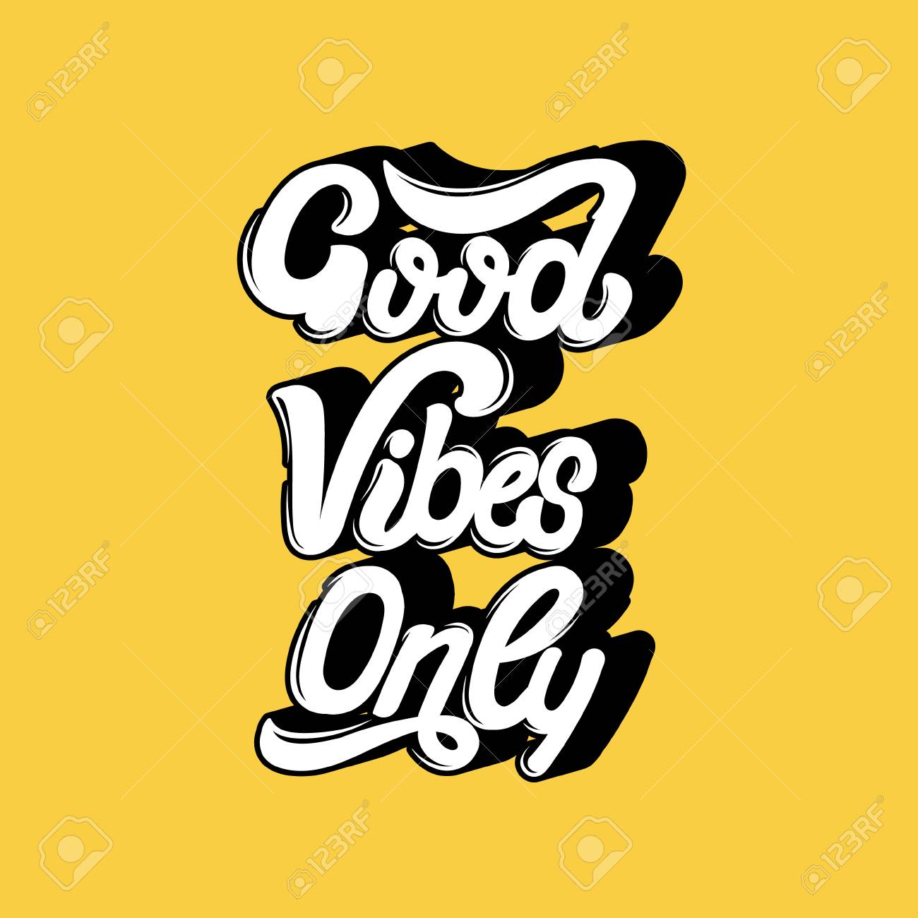 good vibes only vector