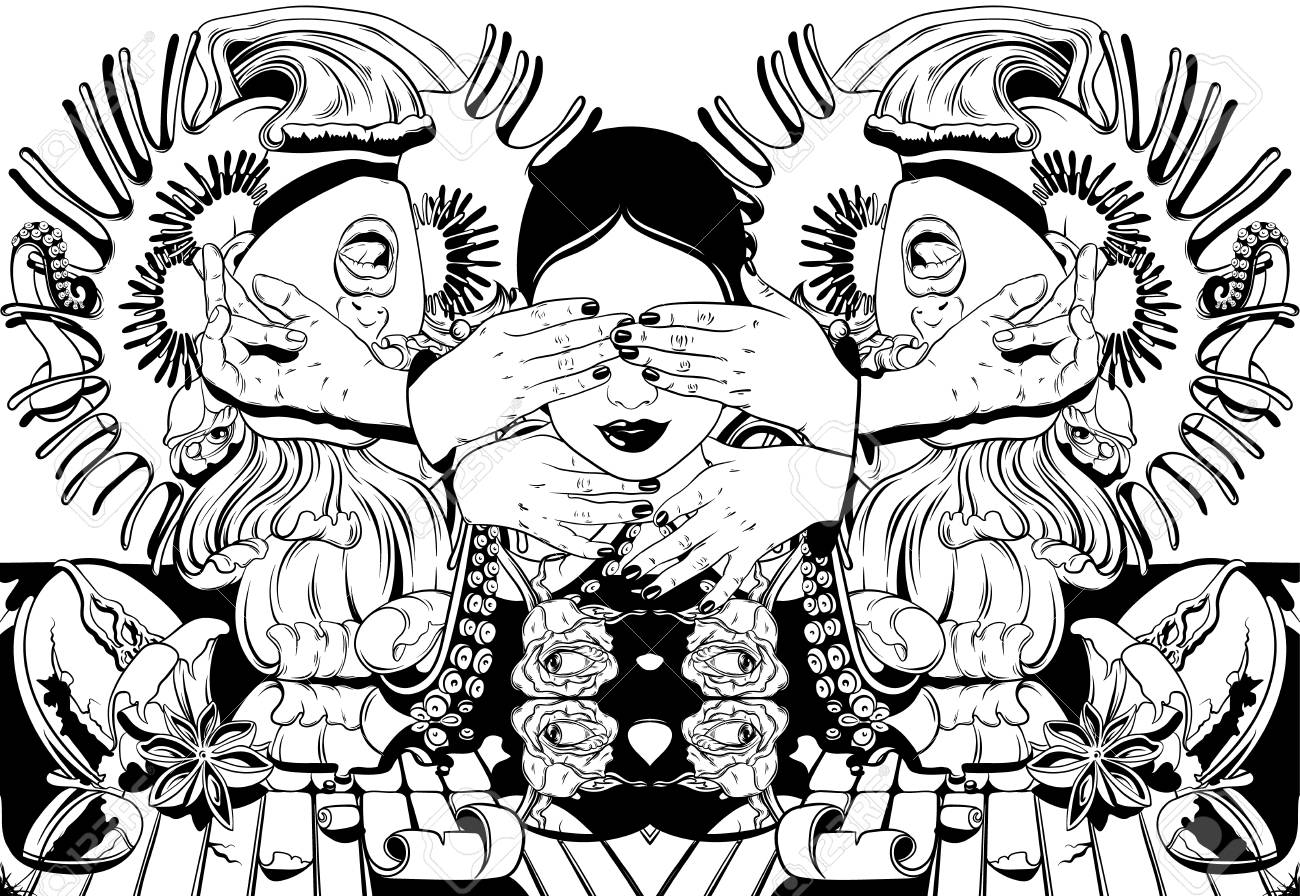 ベクトル手描きイラストは叫ぶ女の子 触手 バラ ヴィーナスフライトラップ タトゥー超現実的なアートワーク カード ポスター バナー Tシャツ テキスタイル ラベル 塗り絵のための印刷のためのテンプレート のイラスト素材 ベクタ Image ベクトル手描きイラストは叫ぶ女の子 触手 バラ ヴィーナスフライトラップ タトゥー超現実的なアートワーク カード ポスター バナー Tシャツ テキスタイル ラベル 塗り絵のための印刷のためのテンプレート のイラスト素材 ベクタ Image