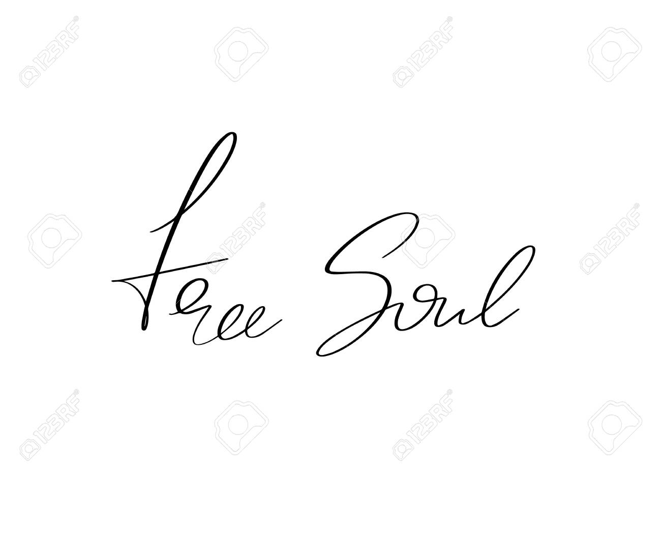 Free Soul Vector Hand Drawn Lettering Isolated Template For Royalty Free Cliparts Vectors And Stock Illustration Image