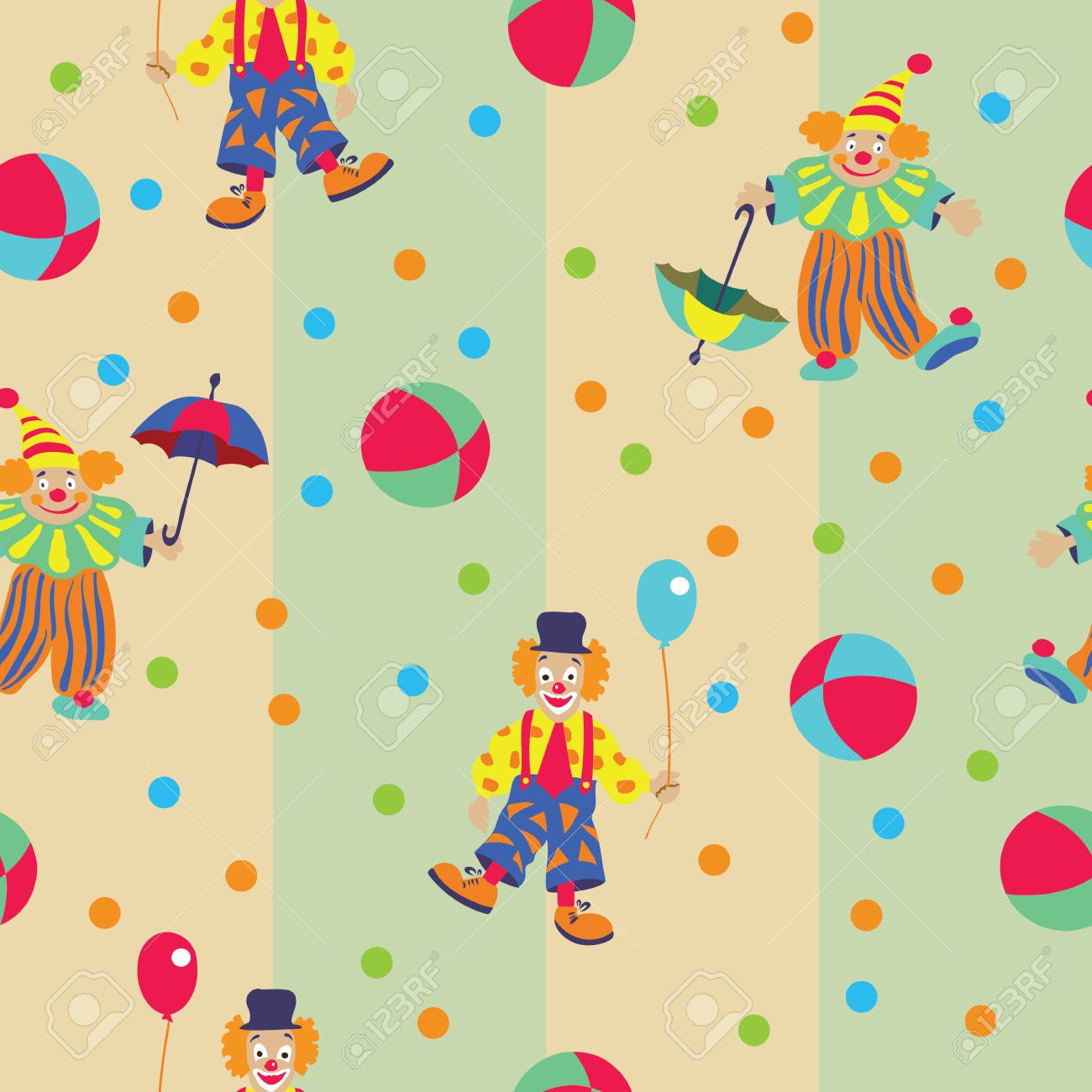 Cloun 日除け 壁紙 ボール アリーナ サーカス 美しい笑顔 の写真素材 画像素材 Image