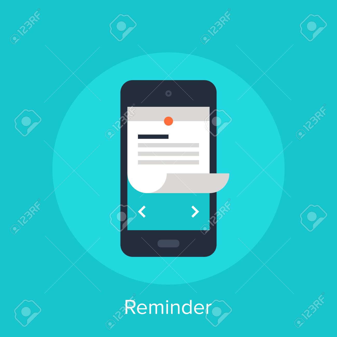 携帯アラーム フラットなデザイン コンセプトのベクター イラストです のイラスト素材 ベクタ Image