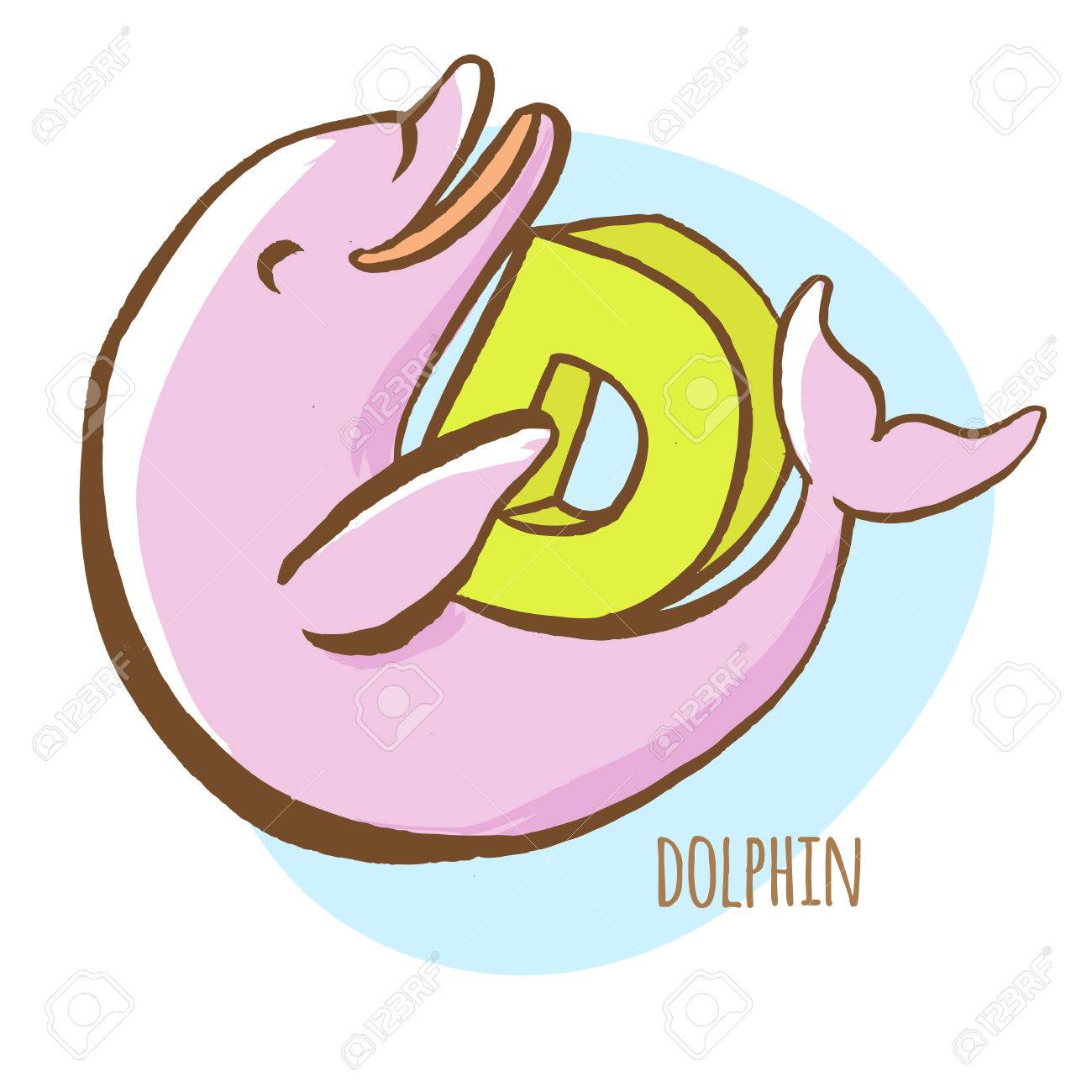 vector illustration funny zoo animals kid s alphabet hand drawn