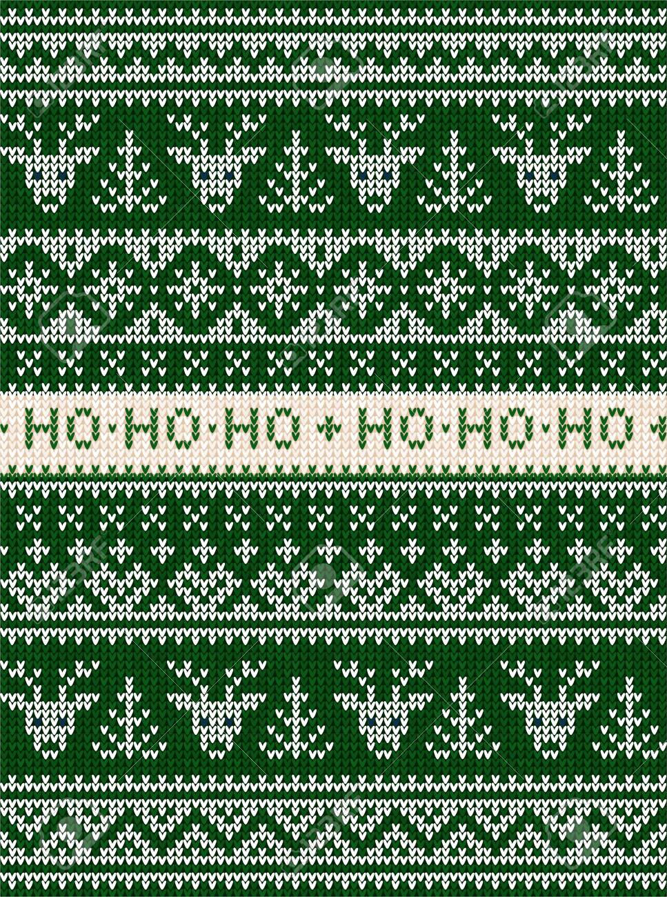 green christmas sweater pattern
