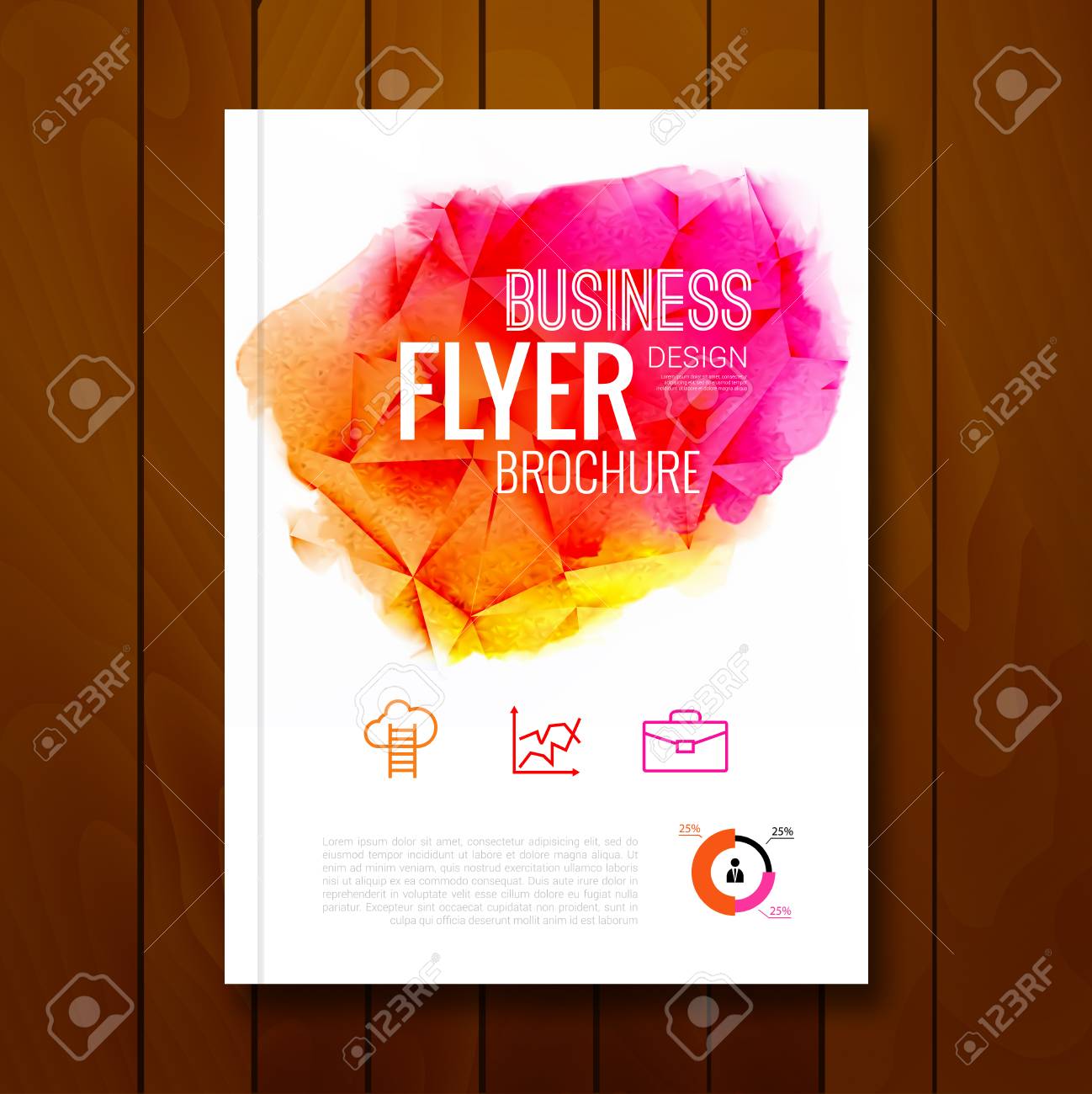 colorful business background watercolor stain design cover brochure flyers magazine
