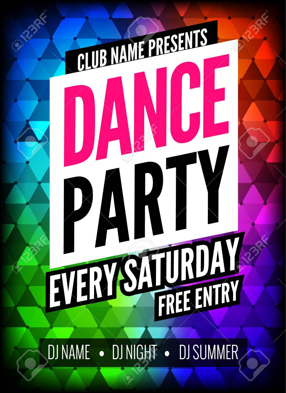 dance party poster template night dance party flyer club party