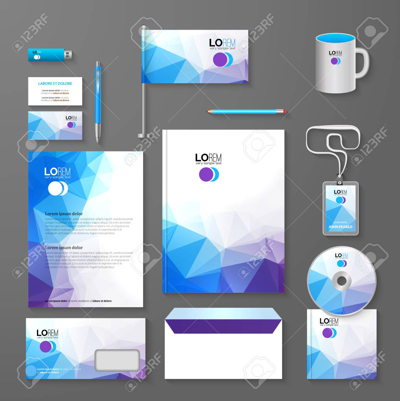 corporate brand business identity design template layout letter letter design template