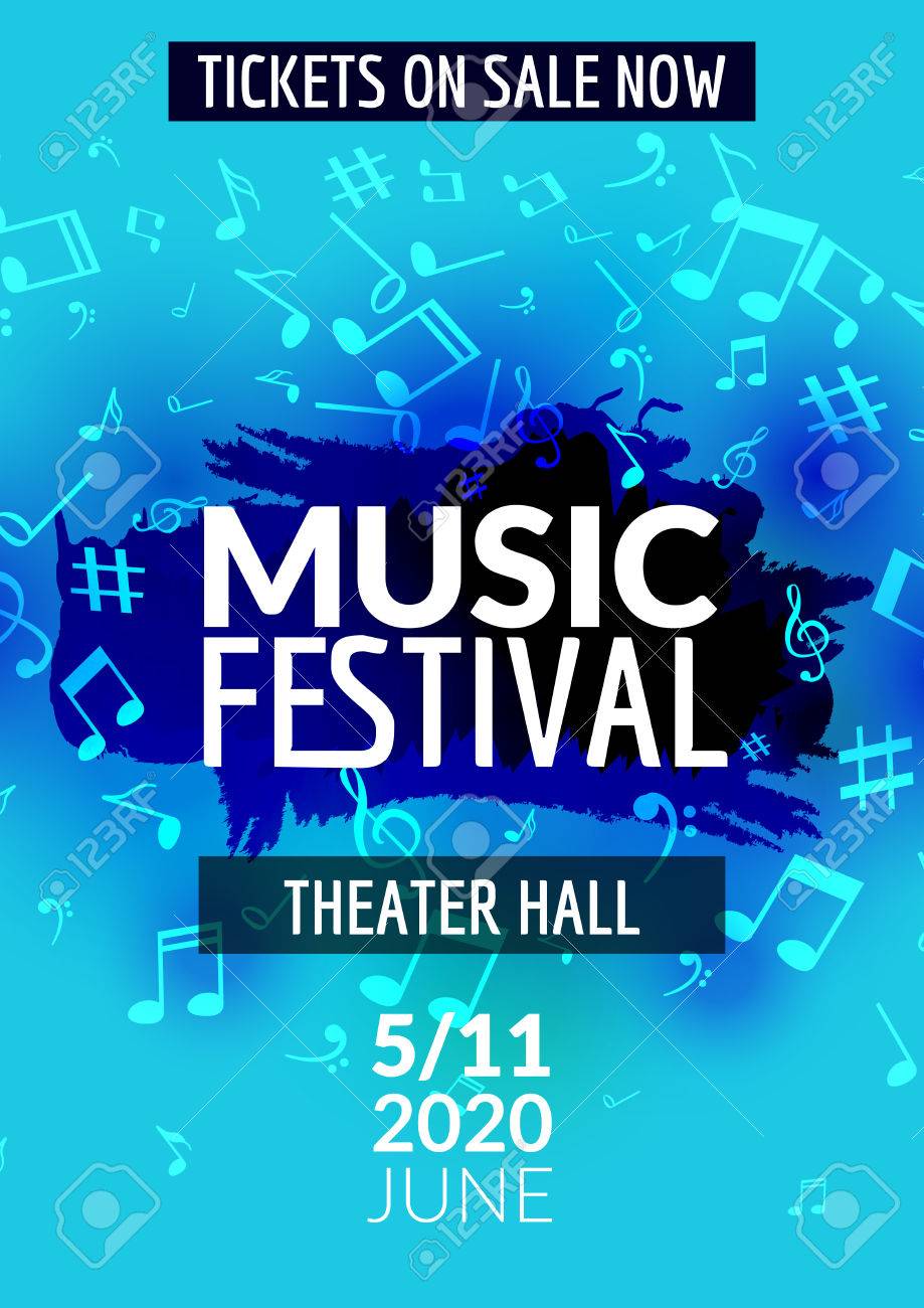 colorful vector music festival concert template flyer musical