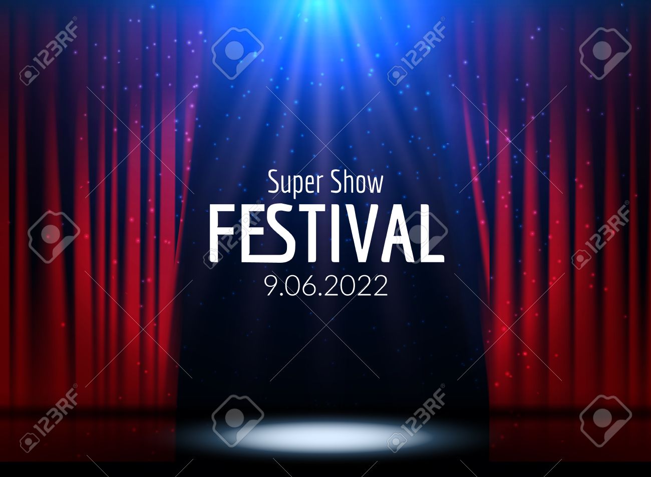 vector festive design with lights poster for concert party theatre poster template
