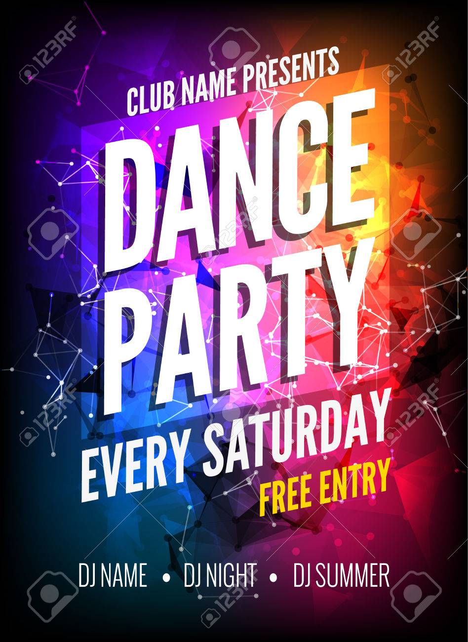 dance party poster template night dance party flyer club party