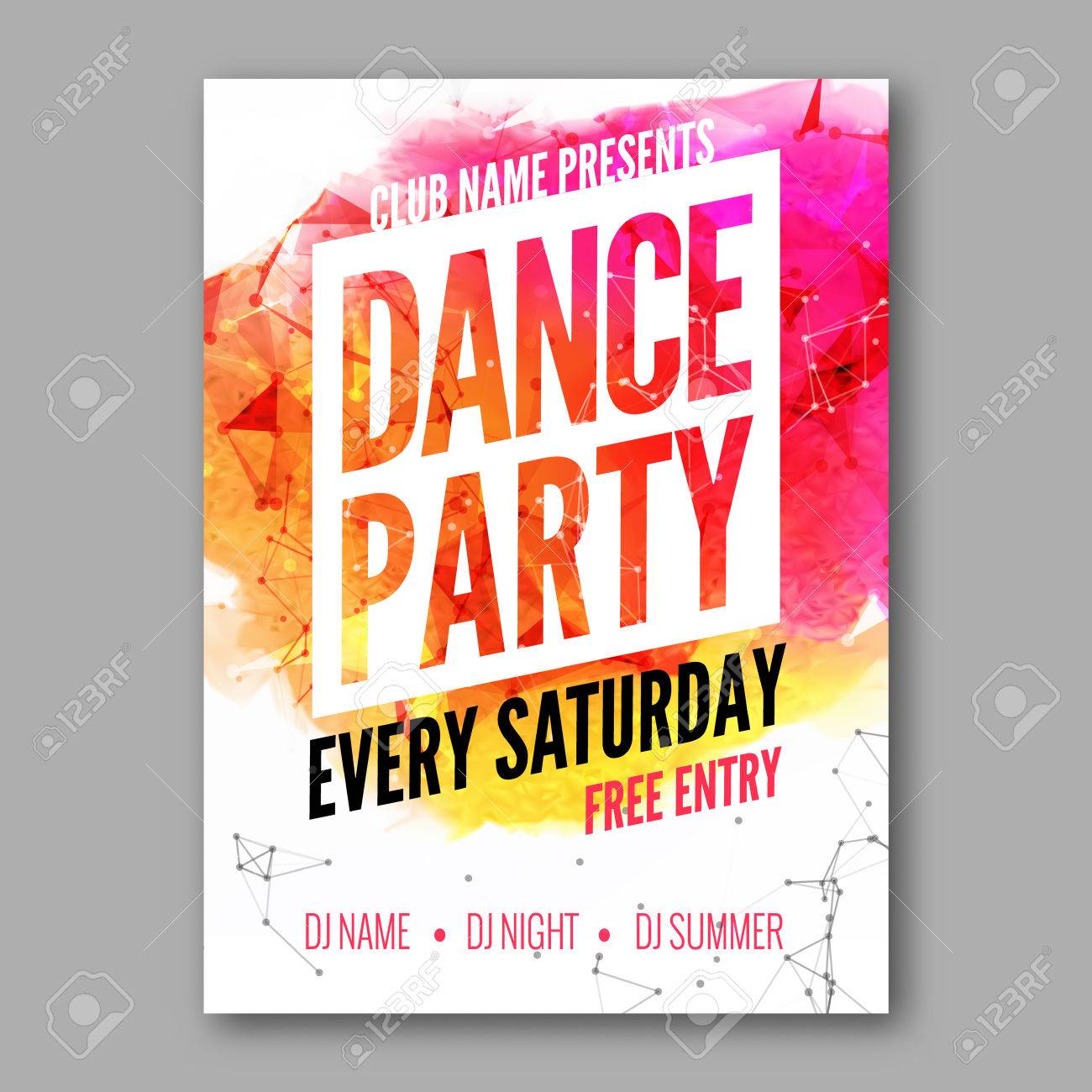 dance party poster template night dance party flyer dj session
