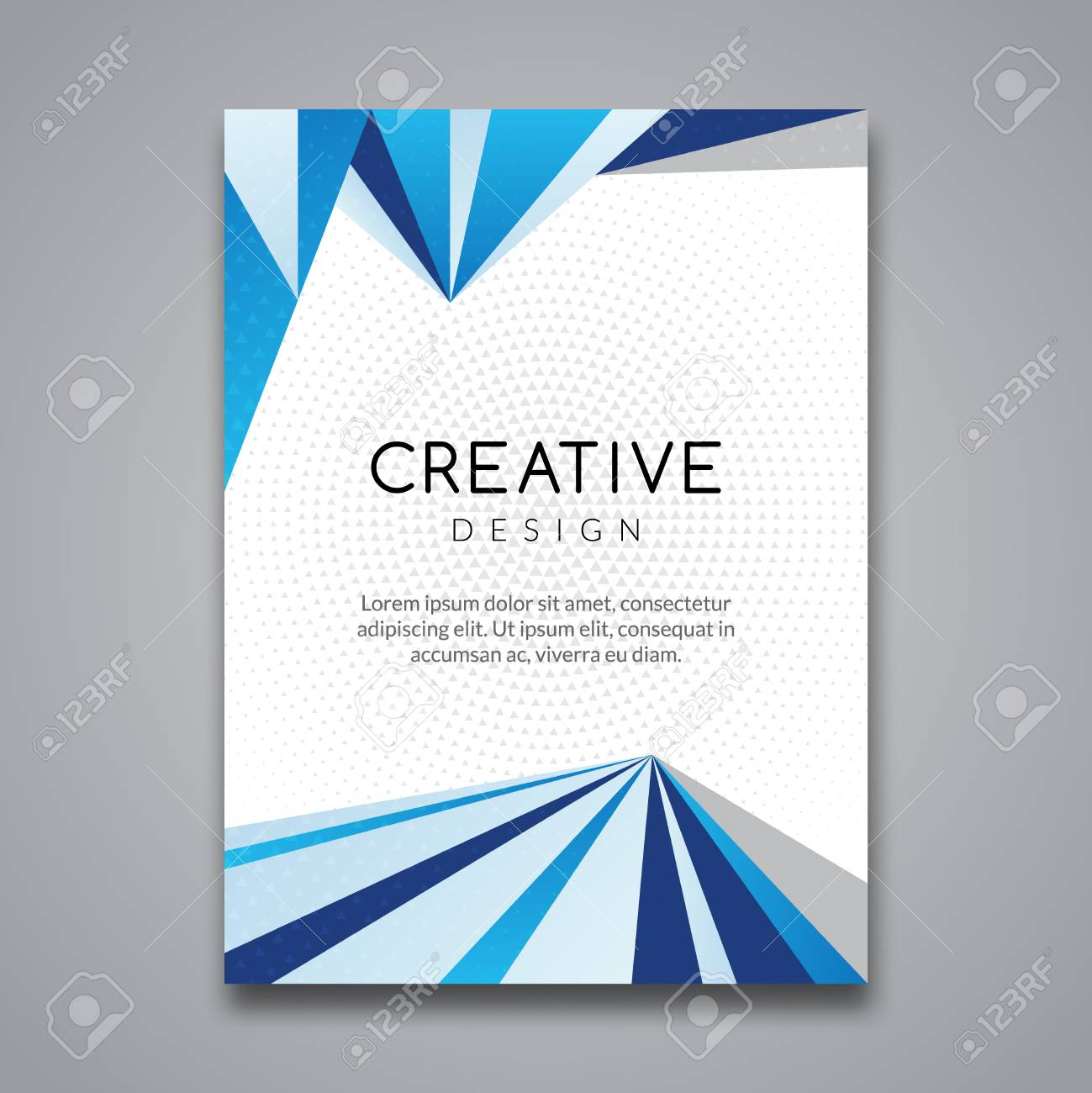 business report design flyer template background with colorful