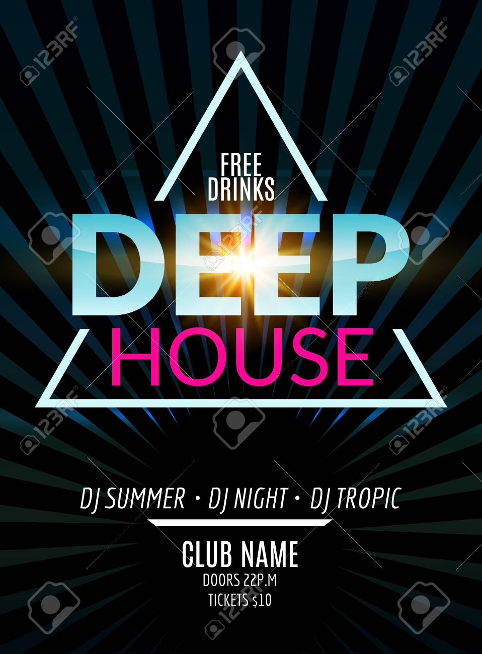 disco party flyer design dance banner for music club disco