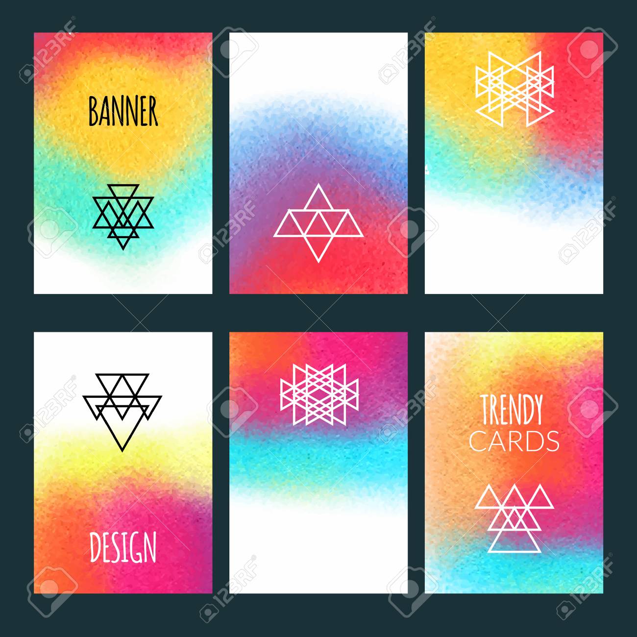vector abstract colorful brochure flyer design creative business