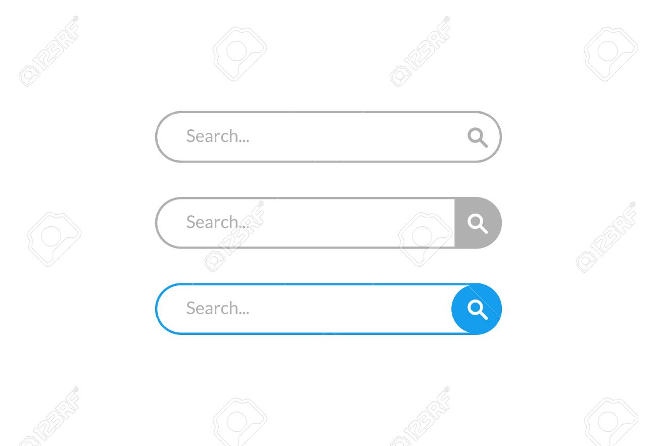 search bar vector design element set of search bar boxes ui white template