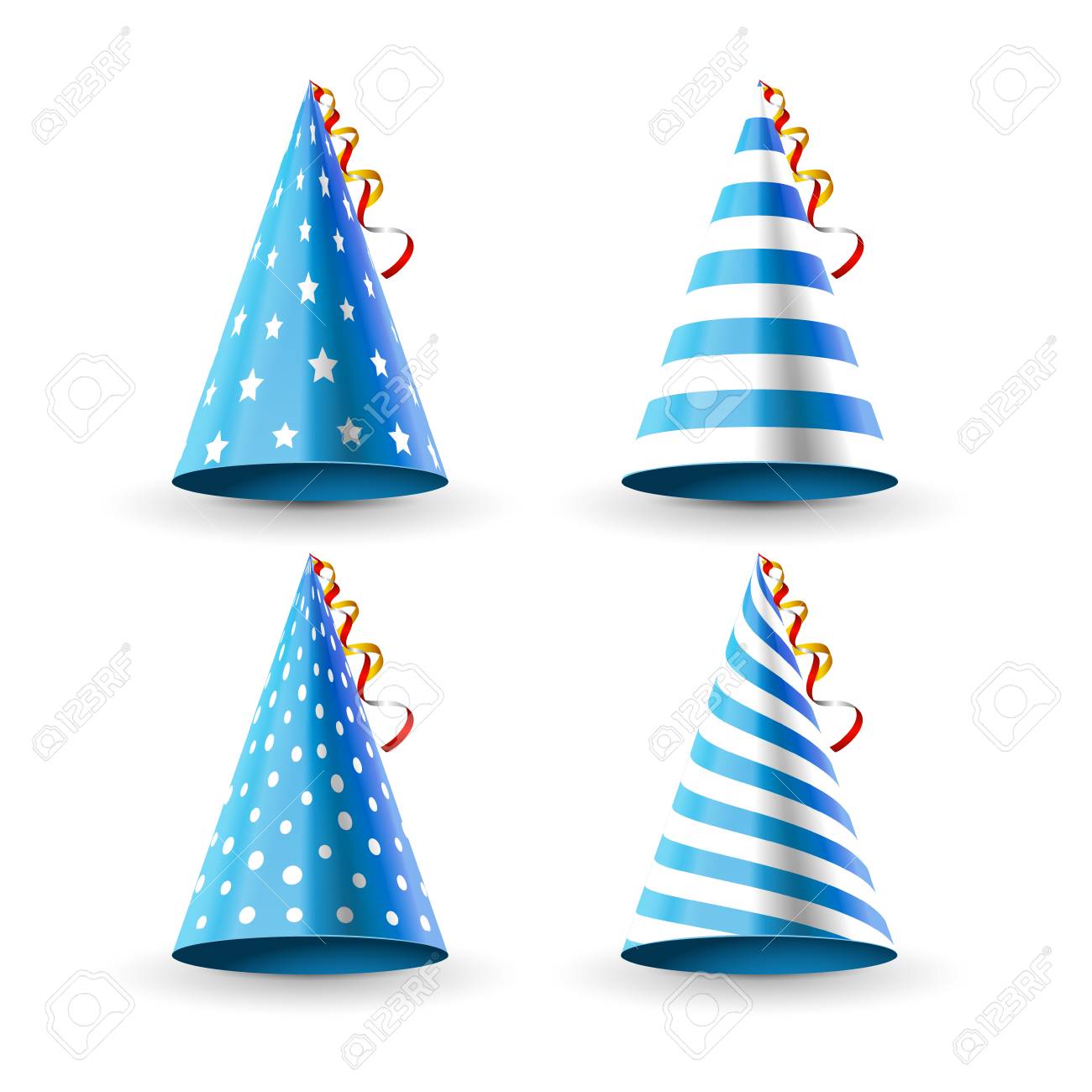 Partyhutsatz Getrennt Auf Einem Weiss Geburtstag Hut Set Vector Spass Dekoration Buntes Uberraschungskostum Lizenzfrei Nutzbare Vektorgrafiken Clip Arts Illustrationen Image 79593994