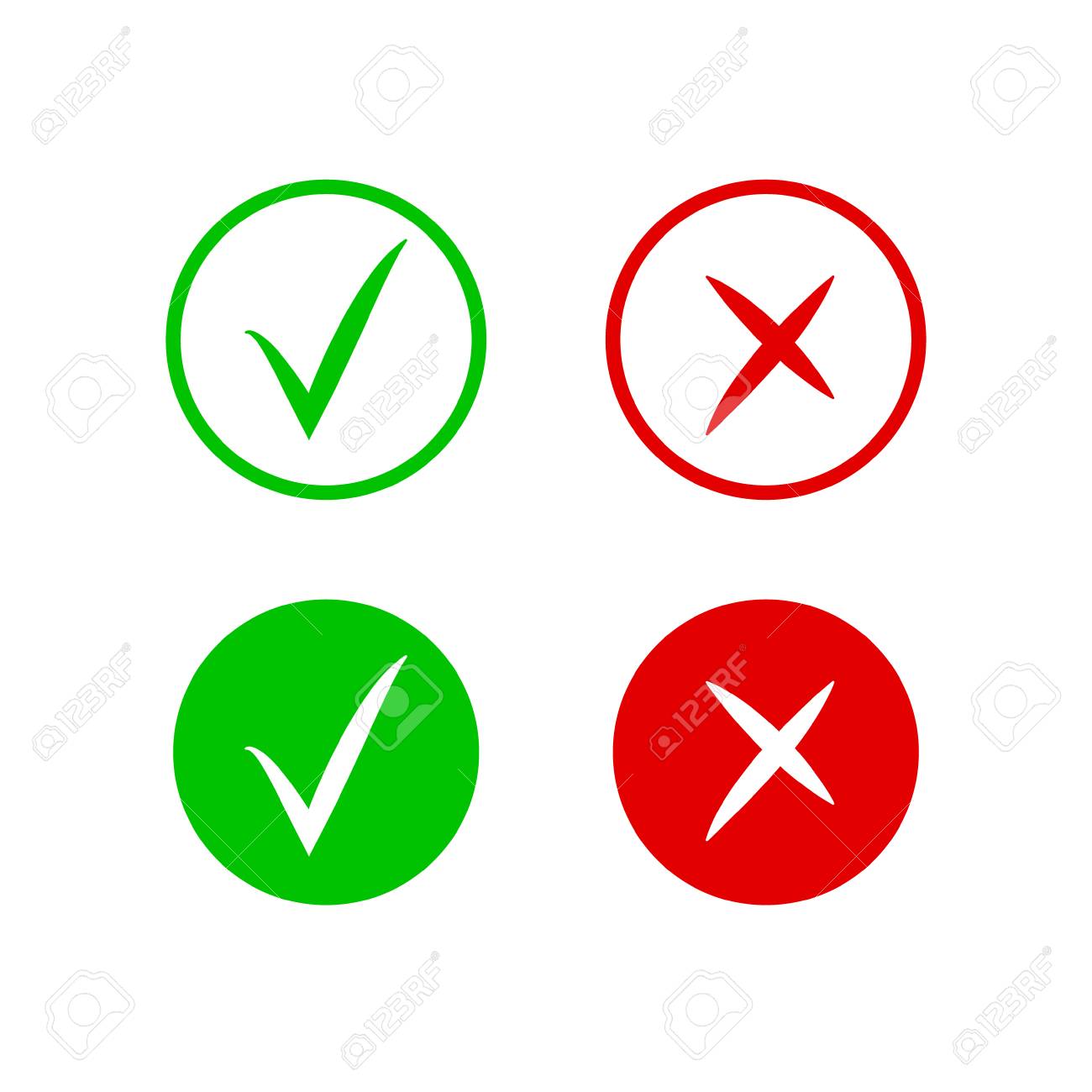 check and cross mark