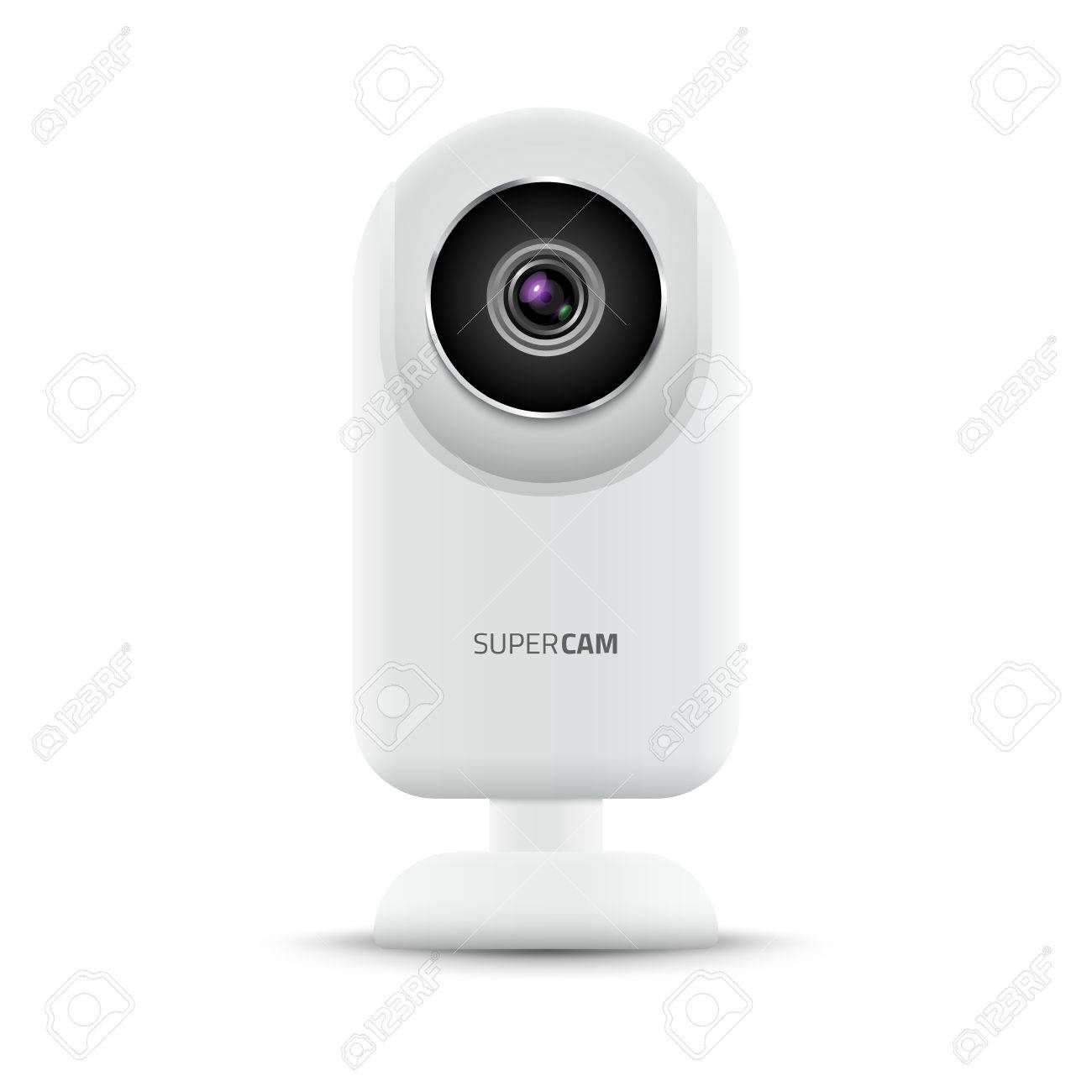 現実的なコンピューターの Web カメラ ビデオ カメラ技術デジタル イラストレーション ウェブカムのデバイス のイラスト素材 ベクタ Image