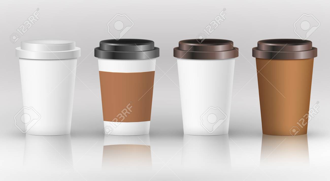 ラベル付きコーヒー紙コップセット 飲料用茶色のプラスチック容器 カフェのためのラテ モカやカプチーノカップ のイラスト素材 ベクタ Image ラベル付きコーヒー紙コップセット 飲料用茶色のプラスチック容器 カフェのためのラテ モカやカプチーノカップ のイラスト素材 ベクタ Image