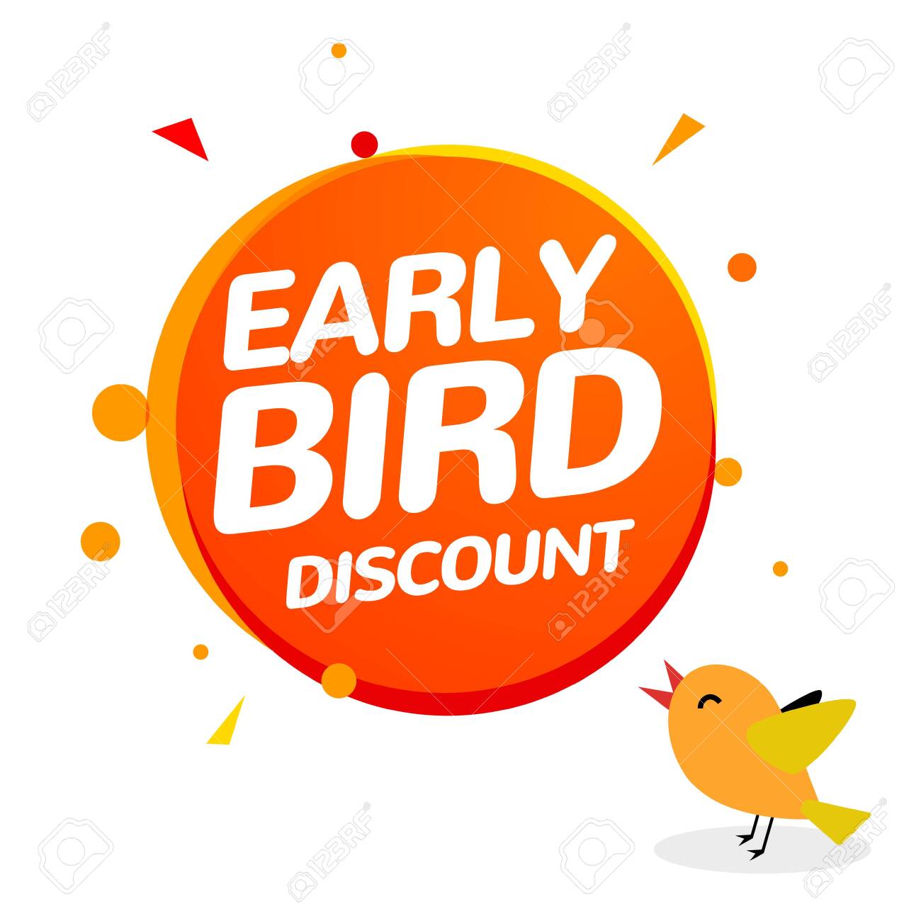 Early bird discount vector special offer sale icon. Early bird icon cartoon promo sign banner - 122354750 Early bird discount vector special offer sale icon. Early bird icon cartoon promo sign banner - 122354750