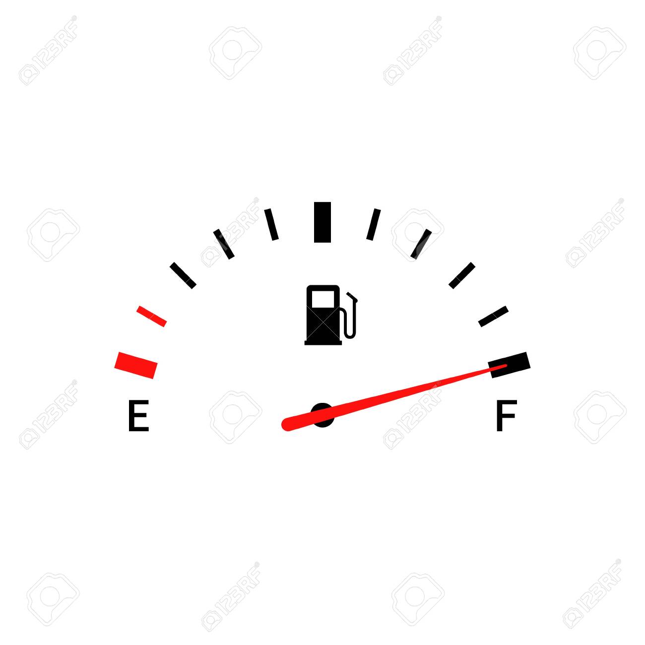 Fuel Indicators Gas Meter. Gauge Vector 