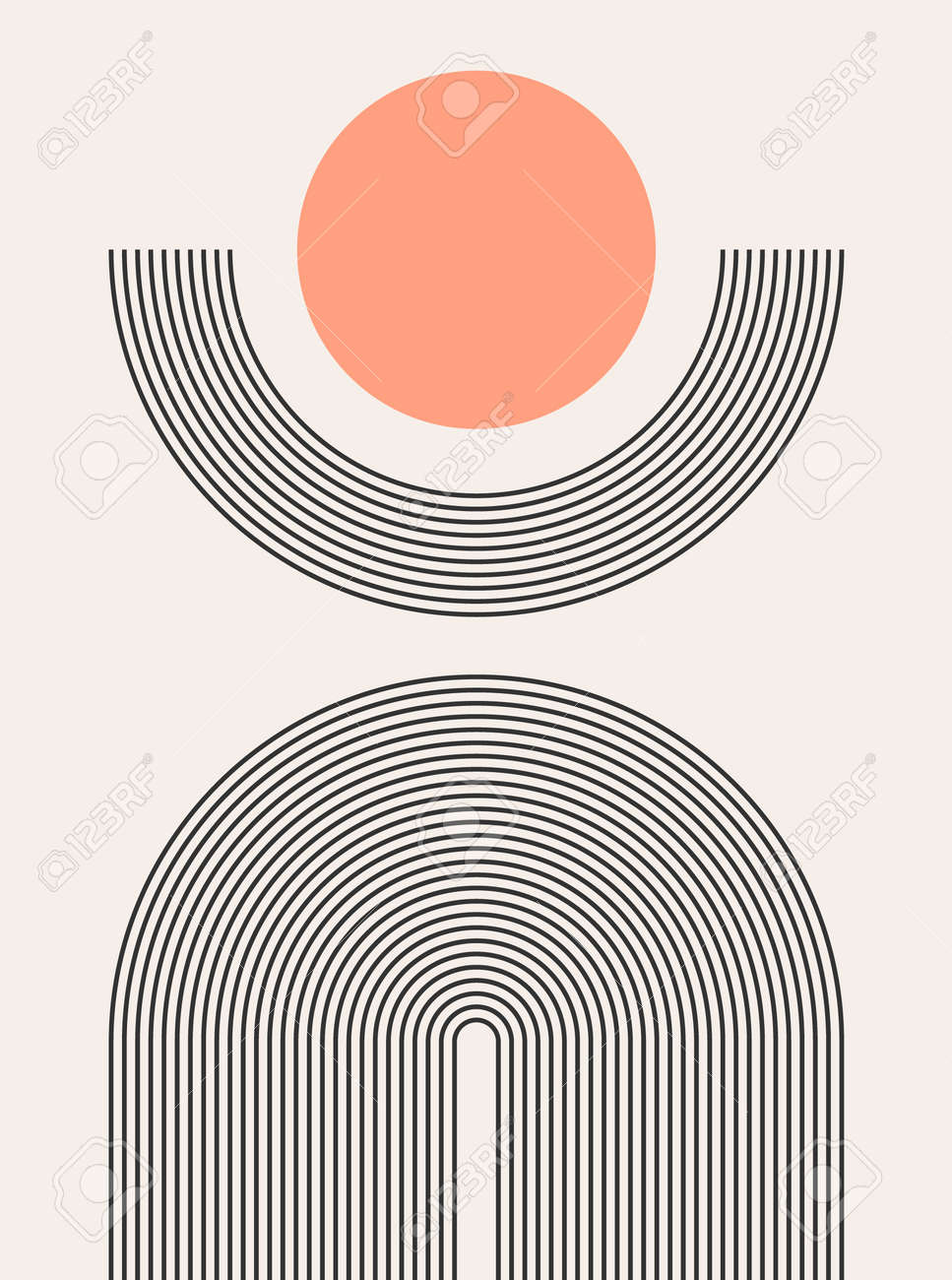 Abstract modern bohemian contemporary geometric minimal pattern art style. Wall line boho abstract shape arch - 168952909 Abstract modern bohemian contemporary geometric minimal pattern art style. Wall line boho abstract shape arch - 168952909