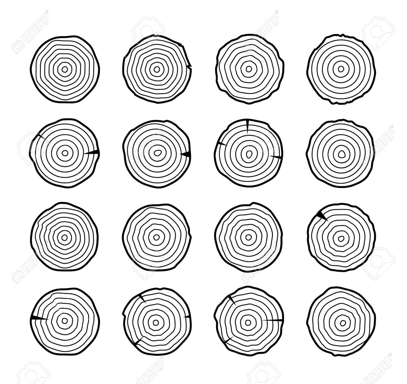 Tree growth rings wood trunk vector annual organic stump. Tree circle icon design - 168952917 Tree growth rings wood trunk vector annual organic stump. Tree circle icon design - 168952917