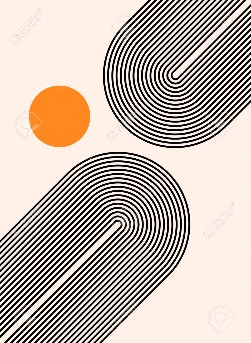 Abstract modern bohemian contemporary geometric minimal pattern art style. Wall line boho abstract shape arch - 168952920 Abstract modern bohemian contemporary geometric minimal pattern art style. Wall line boho abstract shape arch - 168952920