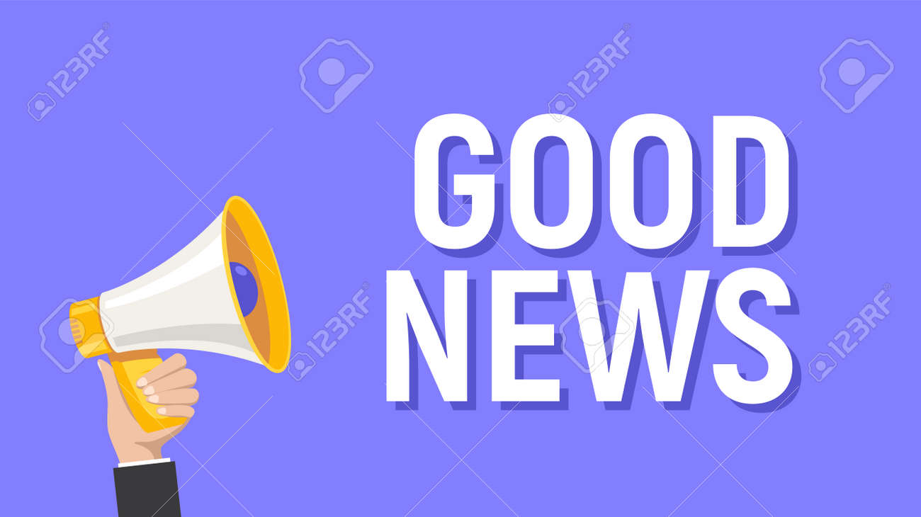 Good news announce megaphone hand holding cartoon attention. Great news happy announcement - 168932631 Good news announce megaphone hand holding cartoon attention. Great news happy announcement - 168932631
