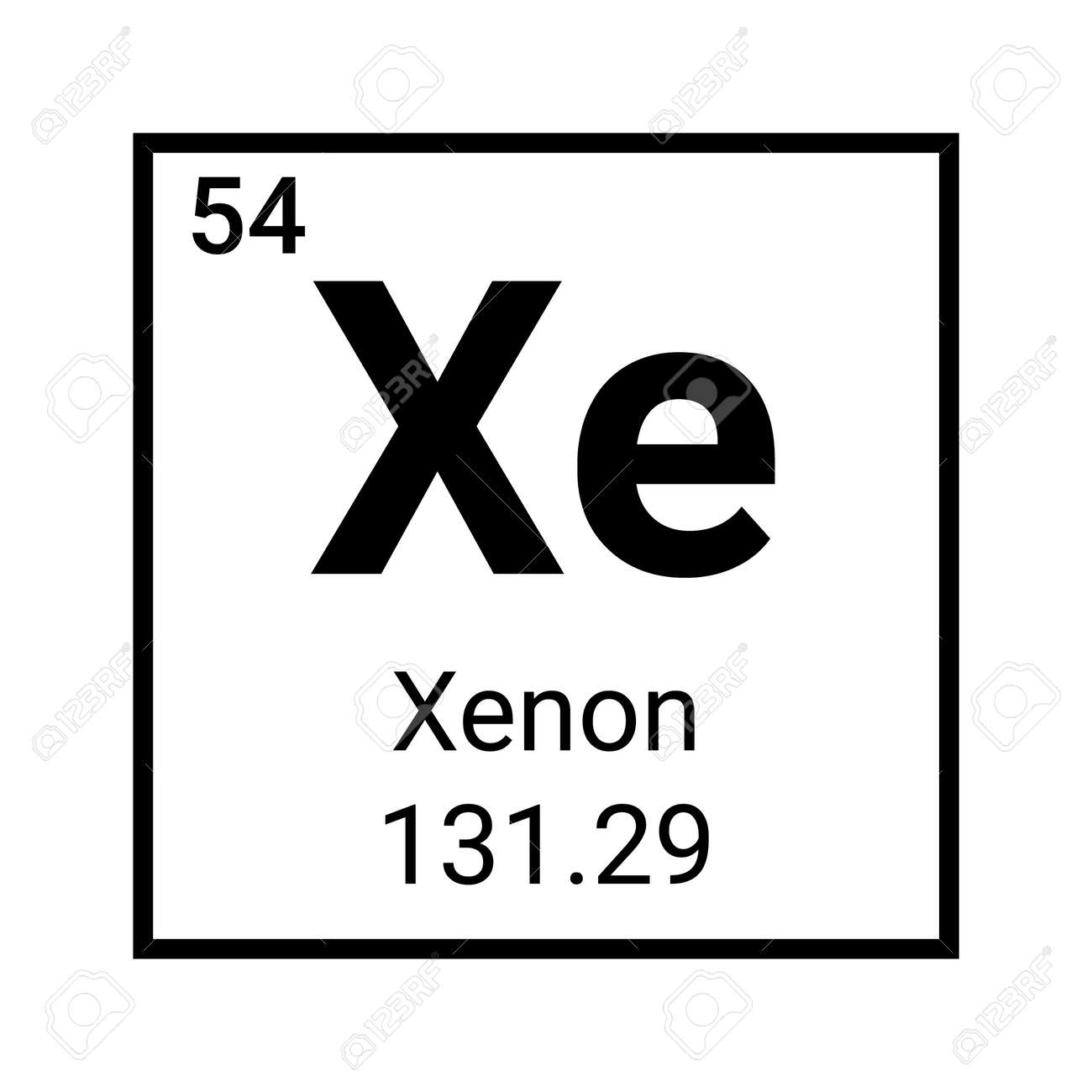 Chemical Element Xenon Icon Symbol. Xenon Science Atom Table Element Atomic  Icon Royalty Free SVG, Cliparts, Vectors, and Stock Illustration. Image  178078967., image size:1300x1300