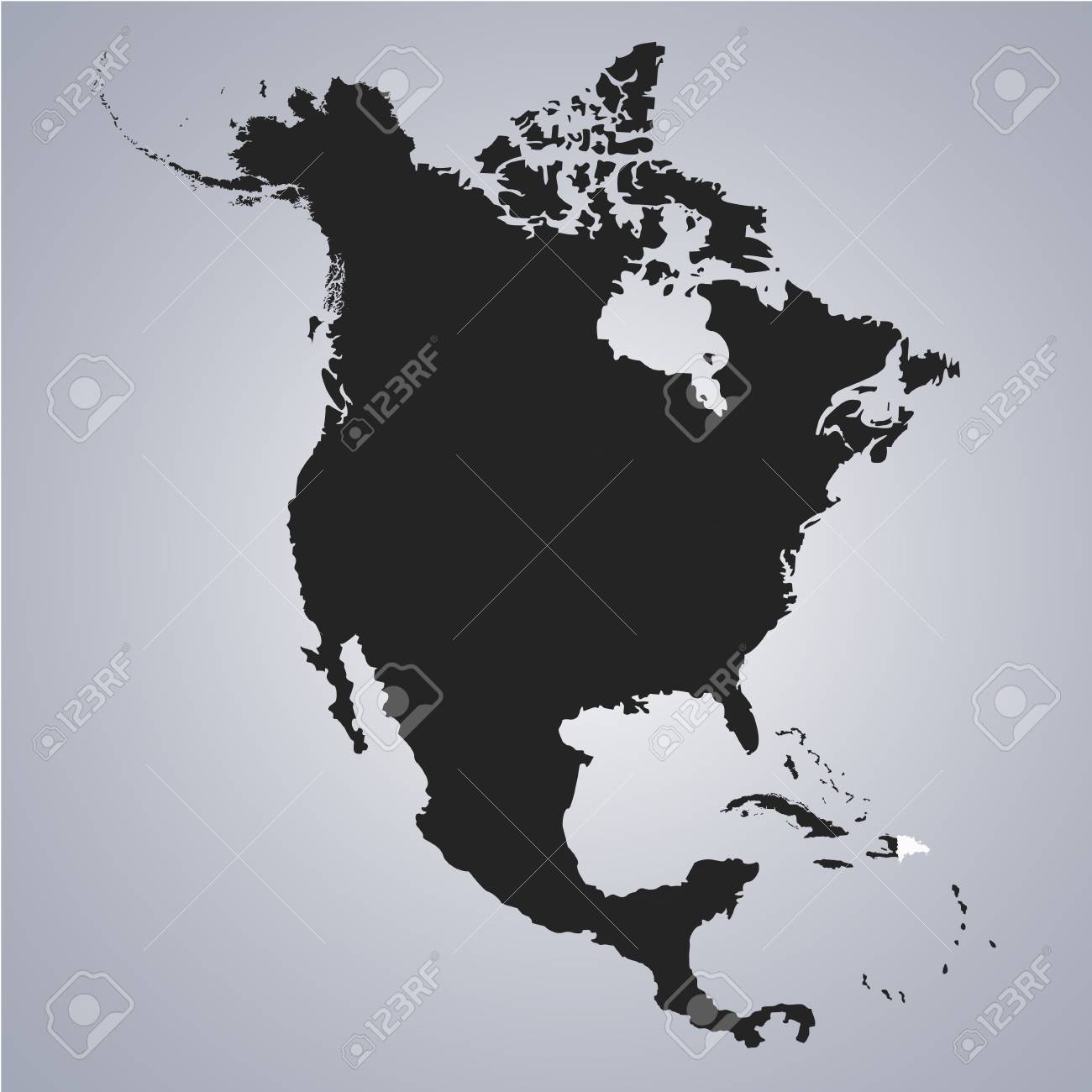 territory of dominican republic on north america continent map
