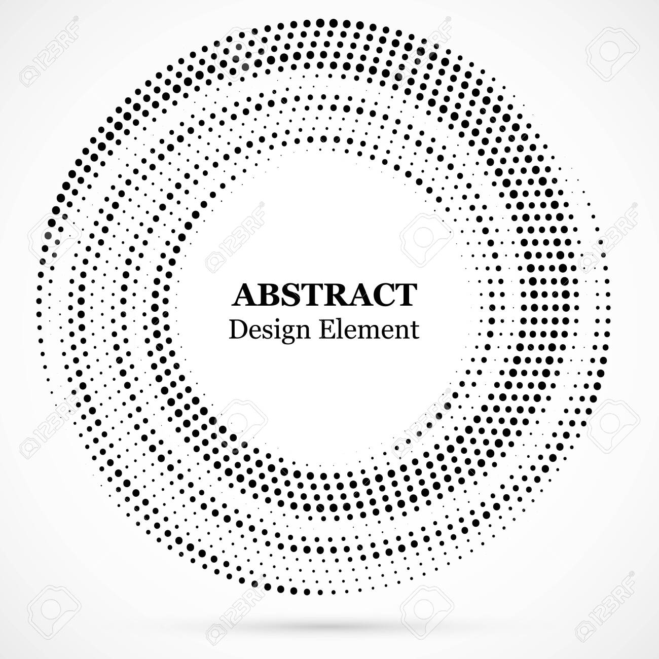 Black Abstract Vector Circle Frame Halftone Dots Design Element Halftone Effect Vector Pattern For Your Design Circle Dots Isolated On The White Background For Advertisement Royalty Free Cliparts Vectors And Stock Illustration Image