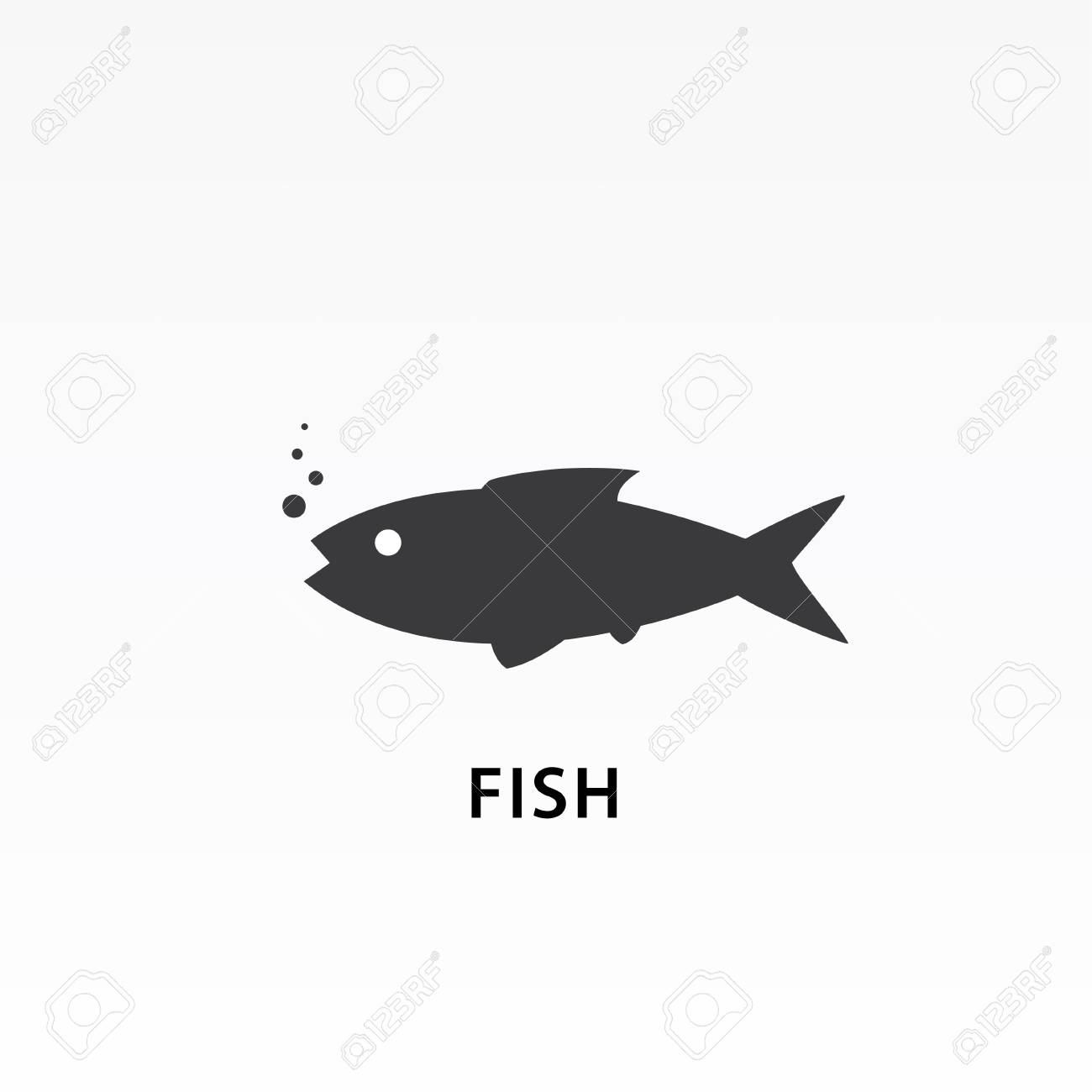 魚は、アイコン イラストをシルエットします。のイラスト素材