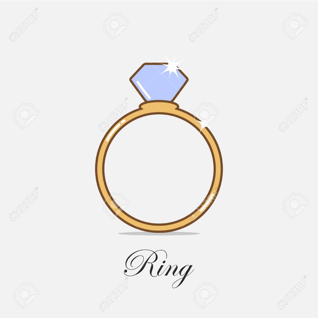 金の結婚指輪はベクトル イラストです のイラスト素材 ベクタ Image