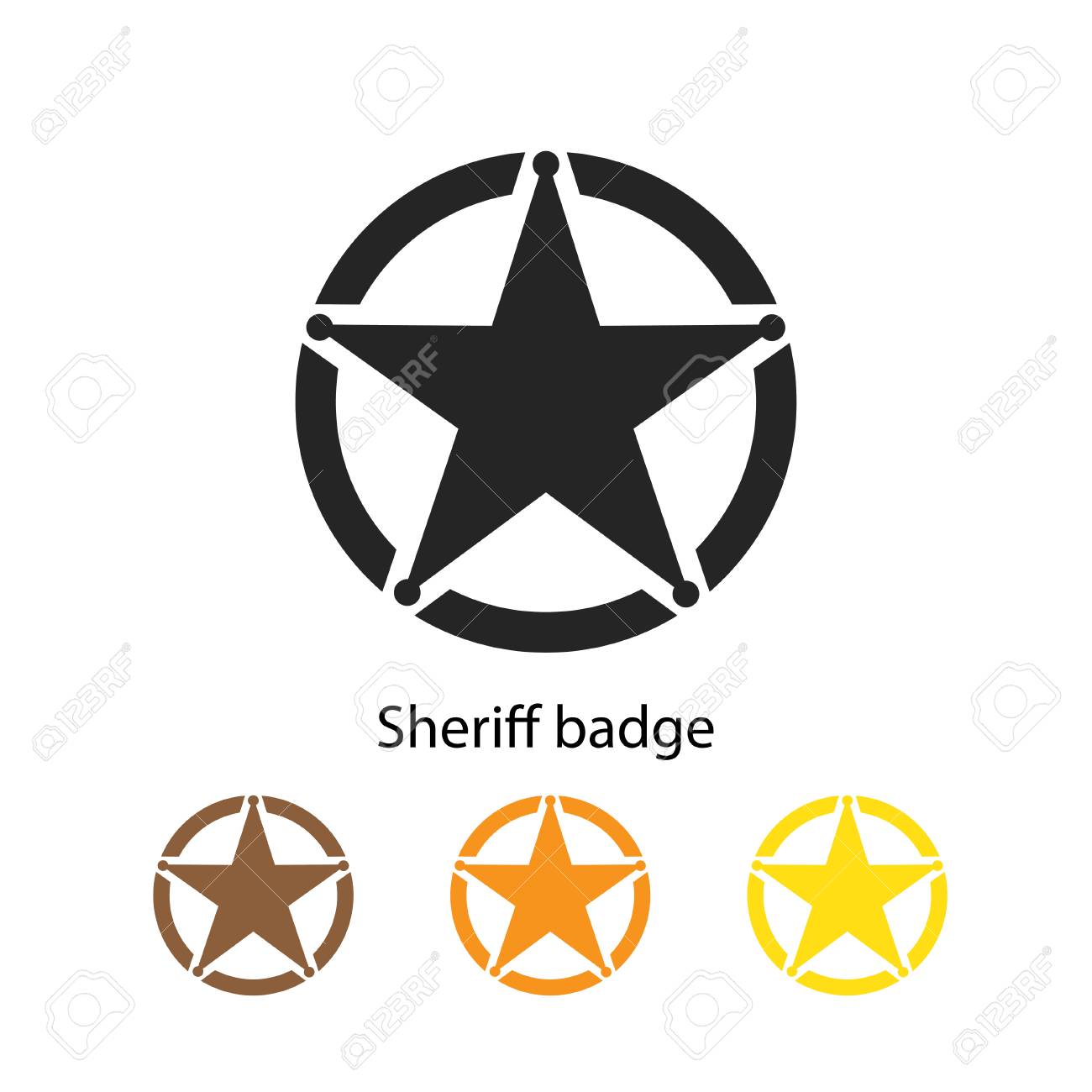 Sheriff Badge Icon Vector Illustration. Royalty Free SVG, Cliparts,  Vectors, and Stock Illustration. Image 90422212.