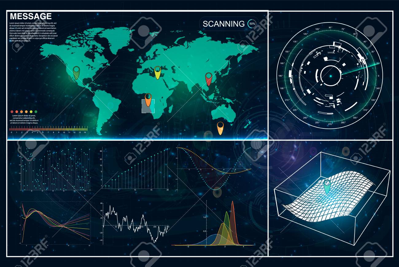 User Interface Of The Future. Infographic Elements.Crypto Currency.  Bitcoin. Abstract Virtual Graphic Touch User Interface. UI Hud Infographic  Interface Screen Monitor Radar Set Web Elements Royalty Free SVG, Cliparts,  Vectors, and Stock