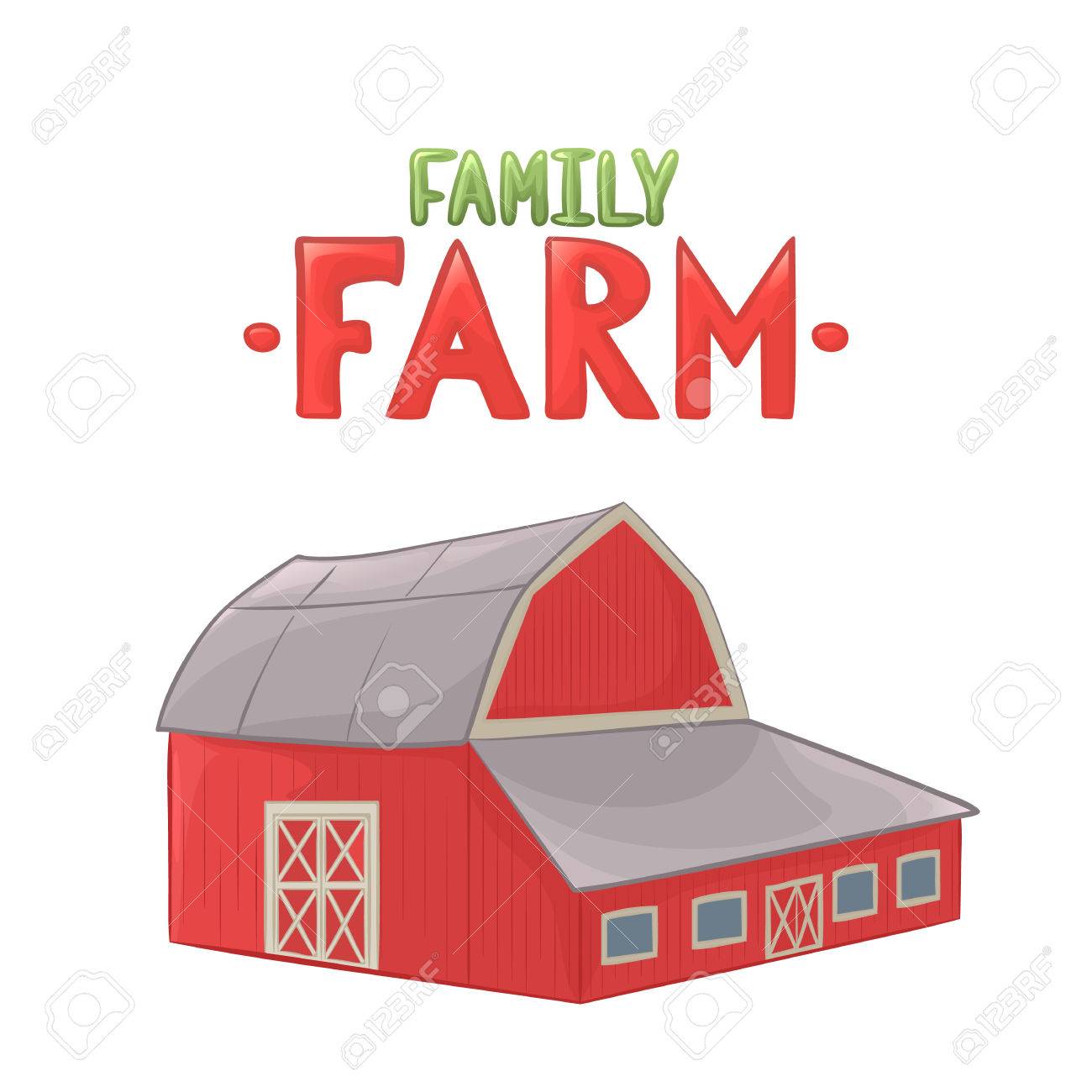 vector illustration of farm barn color cartoon royalty free barn illustrationer