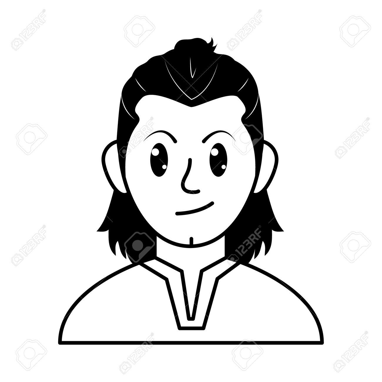 Top desenho homem cabelo grande Top Sellers, image size:1300x1300