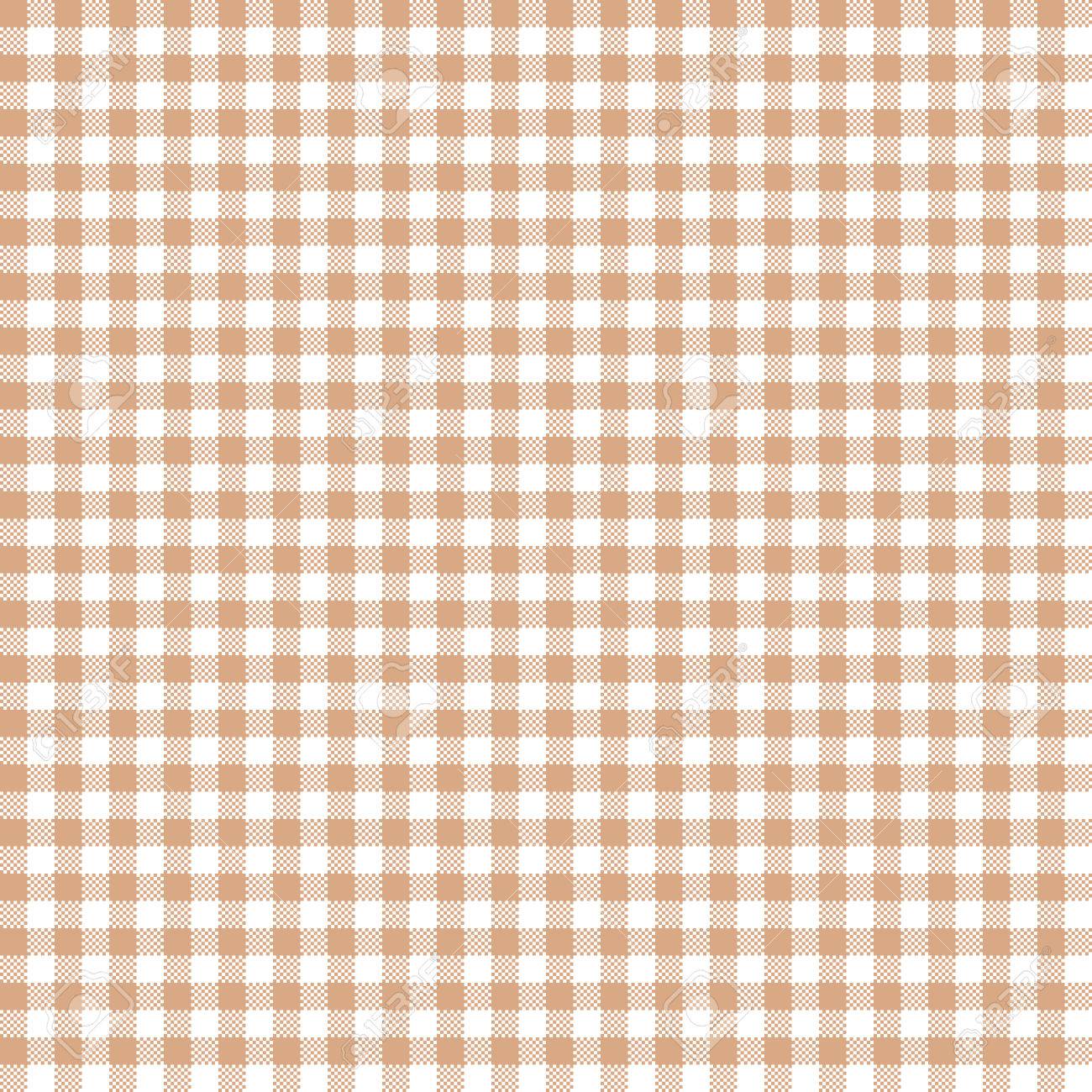 ベージュでシームレスなギンガム チェック パターン のイラスト素材 ベクタ Image