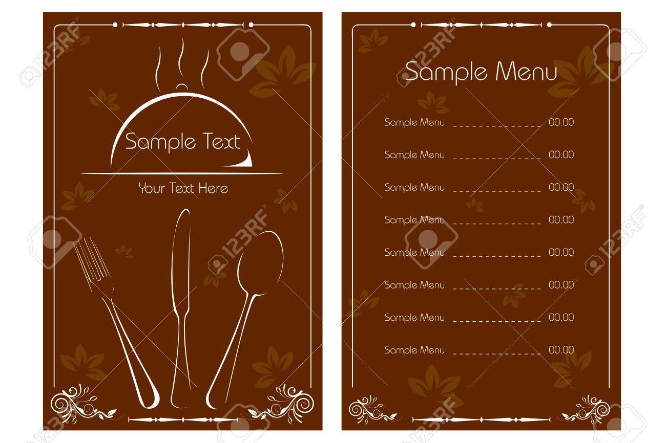 restaurant menu card design samples