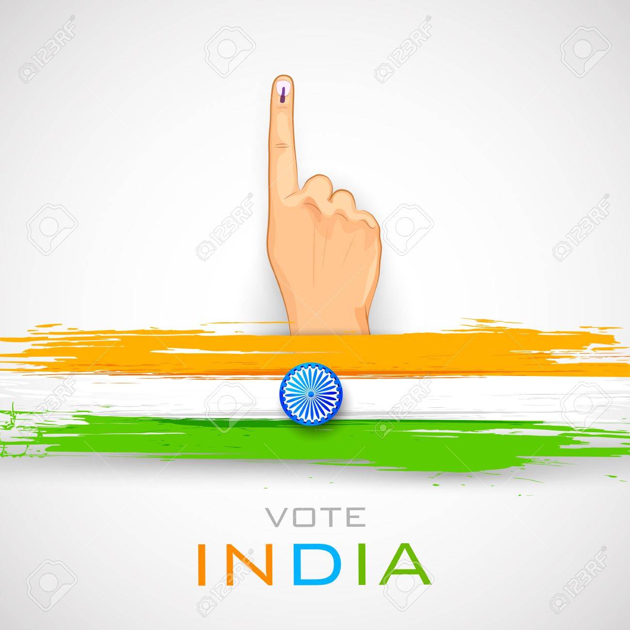 Illustration Of Hand With Voting Sign Of India Royalty Free SVG, Cliparts,  Vectors, And Stock Illustration. Image 27270853.