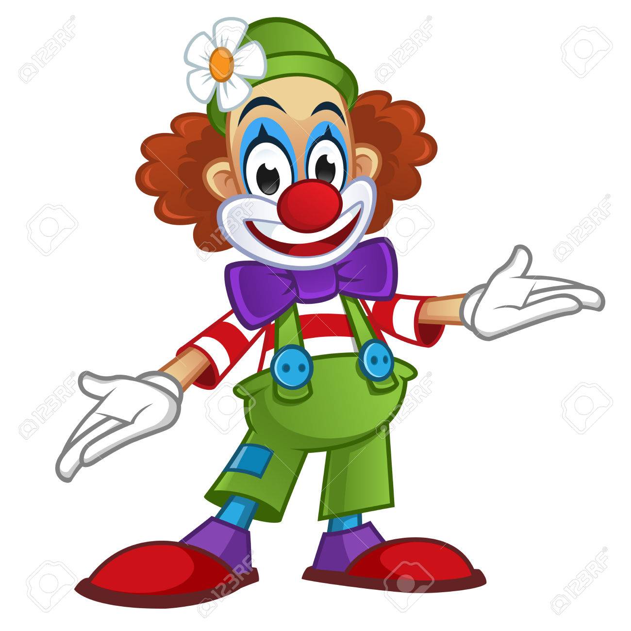 Man disguised in clown clothes, is on white background - 50603890 Man disguised in clown clothes, is on white background - 50603890