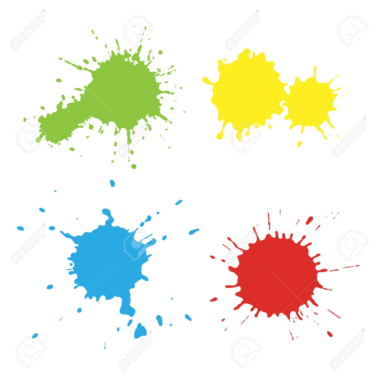 Set Of Paint Spots Of Different Colors, Texture Of Paint Spots Royalty Free  SVG, Cliparts, Vectors, and Stock Illustration. Image 92107298., image size:1300x1300